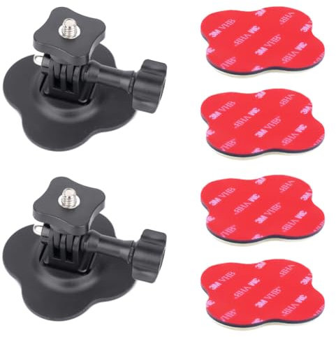 YEHOLDING Flexibles Klebehalterung Helmhalterungs-Klebezubehör für Insta360 X5 X4, X3, X2, Ace Pro, Ace, Action Cam Halterung Zubehör kompatibel mit GoPro Hero, SJCAM, Panoramakamera (2 pro Paket)