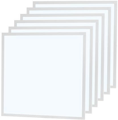 Ledvion - 6X Panneau LED, 60x60, 36W, 6000K, UGR <22, 100lm/W, Luminaire encastré inclus, Garantie 3 ans