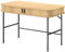 HOMCOM Schreibtisch Bürotisch mit Stauraum, Computertisch mit Regal, Stahlgestell, Arbeitstisch für Arbeitszimmer Büro, 120 x 60 x 76,5 cm, Eiche