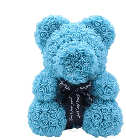 ETUCYNG Rose Bear Valentine's Day Flower Gift Artificial Flower Rose Bear Anniversary Birthday Gift - Hand Crafted, Symbolizes True Love