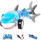 OBEST Ferngesteuertes Auto RC Hai Spielzeug, 2.4GHZ Stunt Auto Hai-Design, 360°-Drehung Shark Ferngesteuertes Car mit LED Lampe, Haiboot Fahrzeug Oster Geschenk für Jungen und Mädchen 3-10 Jahre