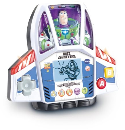 VTech Toy Story 5 Buzz Lightyear Game & Go, English | Official Toy Story 5, 6 games teach phonics, numbers, counting, shapes and logic through Buzz Lightyear adventures. Ages 3-6
