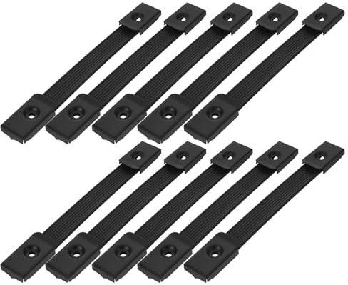 HOMSFOU Lot de 10 Poignées de Transport Métalliques pour Enceintes et Amplificateurs de Guitare, 18 Cm, Poignées Latérales Robustes Compatibles Caissons D’ampli, Sangle Ergonomique