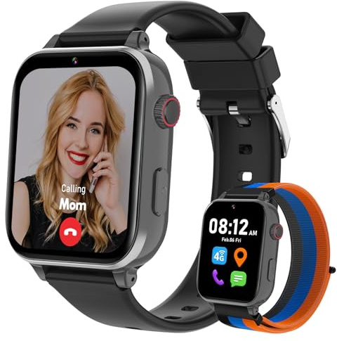 BJLBOJEY Kids Smart Watch GPS Tracker 4G Kid Smartwatch for Boys Girls Phone Watch with Video Call SOS School Mode Pedometer Birthday for 5-12 Years Old