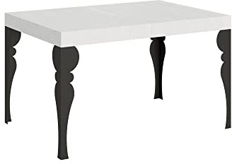 Itamoby Ausziehtisch 140/224 x 80 cm Paxon weiß Esche Beine anthrazit