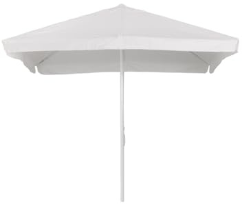 Tarrington House Parasol Cuadrado Blanco con Solapa, 3x3 Metros, Protección UV50+, para Terrazas