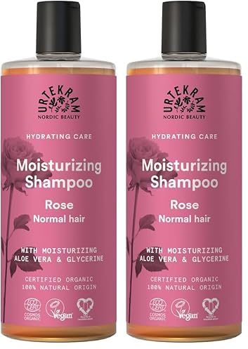 Urtekram Rose Shampoo Bio, normales Haar, 500 ml (Packung mit 2)