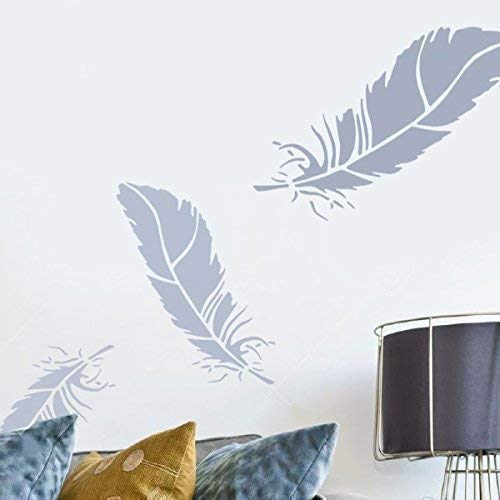 Feder schablone, hausdekoration Schablone, wand malen, kunst handwerk, viele größen, Ideal Stencils Ltd - XS/18cm/7