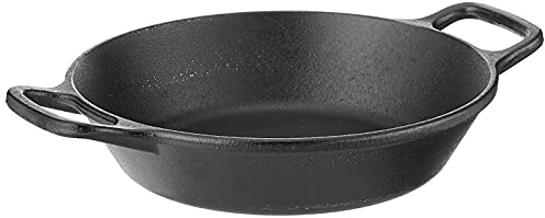 Lodge 20cm / 8inch Round, Double Handle Cast Iron Pan/Skillet, Black, 27.94 x 20.96 x 5.38 cm