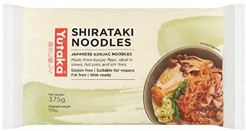 Yutaka White Shirataki Noodles 170g (Pack of 12) | Authentic Japanese Konjac Noodles | Multipack of 12 | Vegan | Gluten Free | High Fibre | Almost Zero carb or calories