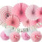 EASY JOY Geburtstagsdeko Mädchen Rosa Happy Birthday Girlande Geburtstag Dekoration Set Wiederverwendbar Tischdeko Party Deko Frauen Happy Birthday Girlande Fächer Pompoms für Kindergeburtstag