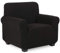 TIANSHU Sesselbezüge,Spandex Sofabezug Stretch Couchbezug Elastischer Antirutsch Stretchhusse Weich Stoff,Jacquard-Stretch-Sofabezug, sesselbezug Schonbezug für Sofa-Sofahalter (Schwarz)