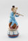 Cosmos Gifts 10196 Spieluhr Clown auf Violine, Porzellan, Blau