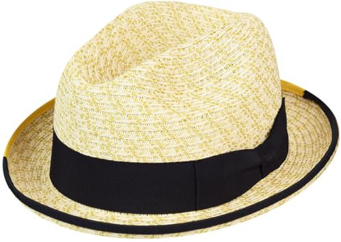 Bailey 1922 Caspars Straw Hat1922 Women/Men - Summer hat Cloth Beach with Piping Spring-Summer - M (56-57 cm) Nature