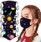 Lulupi Kinder Mundschutz Multifunktionstuch 3D Cartoon Druck Maske Animal Print Atmungsaktive Baumwolle Stoffmaske Waschbar Mund-Nasen Bedeckung Tiermotiv Bandana Halstuch Jungen Mädchen,5er Pack