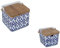 DRW Original cerámica Cuadrado con Tapa Madera 12x12x12 cm (Pack salero y azucarero Azul)