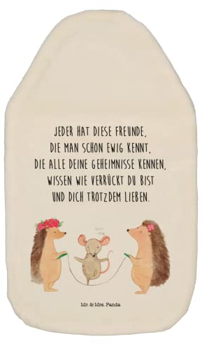 Mr. & Mrs. Panda Wärmflasche Igel Seilhüpfen - Geschenk, Kinder, lustige Sprüche, Wärmekissen, Tiermotive, Tiere, Gute Laune, Körnerkissen,