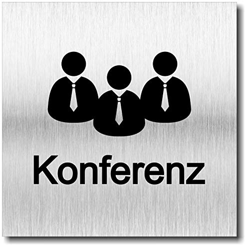Türschild Konferenz UV Druck 12 x 12cm - 3mm Aluverbund - Made in Germany - Art.Nr. 2041