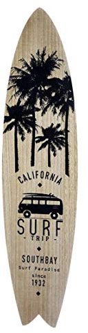 Atmosphera Surfboard South Bay, weißer Druck, Farbe: schwarz
