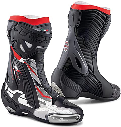 TCX RT-Race Pro Air Stivali Moto perforati (Black/Grey/Red,42)