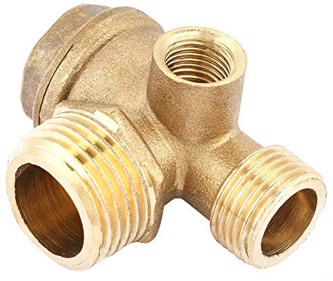 LANTRO JS 3 Wege Rückschlagventil Außengewinde 20 x16 x 10 mm Messing Luftkompressor Rückschlagventil Rohrverbinder für Ventil Verbinder Werkzeug Anschlussverschraubungen