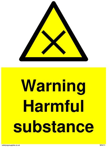 A5P Lot de 5 panneaux d'avertissement pour substances nocives 150 x 200 mm