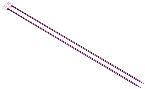 Coopay Stricknadeln 3,0 mm, 35 cm Lang Stricknadel aus Metall für Professionelle Stricker, Leichte Aluminium Stricknadeln für Arthritische Hände, Lange Nadeln für Pullover, Decken, Große Projekte