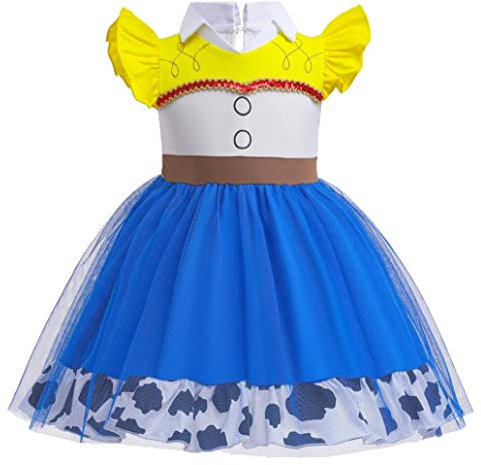 Lito Angels Deguisement Robe Jessie pour Bebe Fille, Anniversaire Fete Carnaval Costume Coton Casual Ete, Taille 18-24 mois (étiquette en tissu 100)