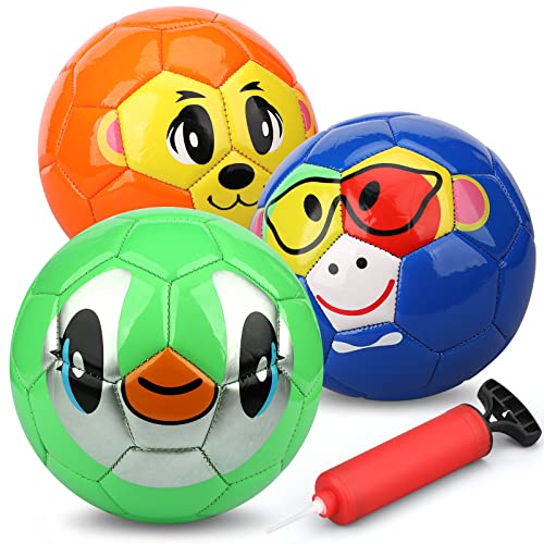 Dilabnda Mini palloni da calcio in gomma per bambini, 16 cm, per attività all'aperto, palline colorate per giochi per ragazzi e ragazze, palline da piscina per ragazzi e adulti (3 pezzi)