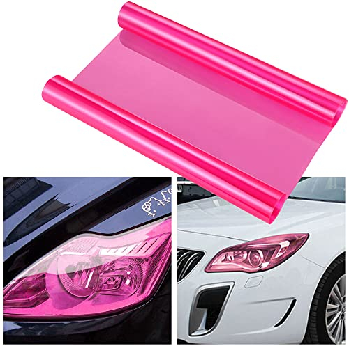 NewL Film autocollant en vinyle fumé pour feux de brouillard et feux de brouillard - 30,5 x 121,9 cm - Rose