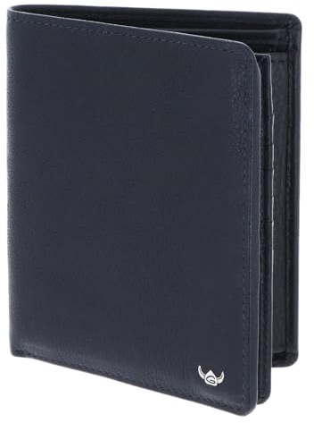Golden Head Leder Geldbörse Capri RFID Protect Kombischeintasche 1230 Blau dunkelblau