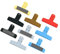 HLIWS 9 Pcs 10cm Colour Fridge Magnet Clips,Bulldog Clips,Ticket and Note Holder,Food Bag Clips,for Home Office School(2 Black,2 Blue,2 Grey,1 Yellow,1 red,1 Brown)
