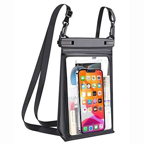 MR.LUYU Funda Impermeable Móvil, Gran Capacidad IPX8 Universal Bolsa Estanca Movil Funda Acuatica Movil para iPhone 14 Pro MAX 13 Pro 12 11 XR X 8 Galaxy S23 S22 S21 S20 Huawei Xiaomi hasta 7''