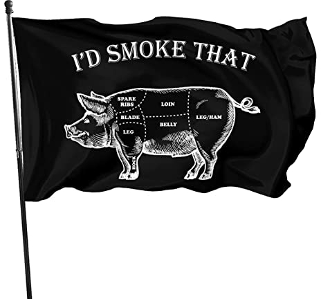 Flaggen Ich Würde Diese Schweine-Lustige Bbq-Flagge Rauchen Fahnen Wetterfeste Fahnenkette Flaggen Lichtbeständige Gartenflagge Für Bar Paraden Drinnen 90X150Cm