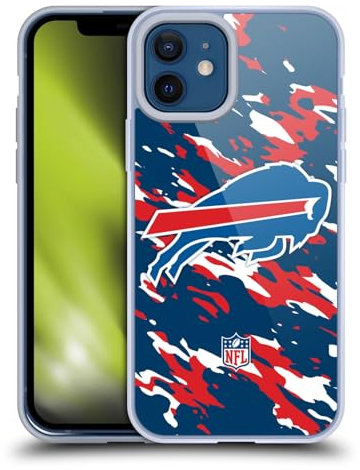 Head Case Designs Licenciado Oficialmente NFL Camou Logotipo de Buffalo Bills Caso Funda de Gel Suave Compatible con Apple iPhone 12 / iPhone 12 Pro