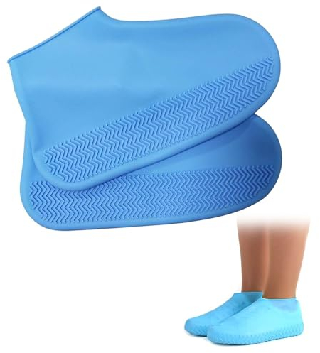 Cubrezapatos Impermeables,Cubiertas de Zapatos de Silicona, Cubiertas del Zapatos Impermeable Unisex,Reutilizable Impermeable Antideslizante Silicona Cubrezapatos de Lluvia para Lluvia,Día de Nieve,L
