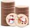 APACALI 30 Stück Holzscheiben zum Basteln, Holzscheiben 7-8cm Baumscheiben zum Basteln Ohne Loch, Rund Holz Log Scheiben, Baumscheiben 8CM für DIY, Hochzeit, Mittelstücke Weihnachten Dekoration
