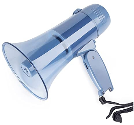 SAAKO Megaphone Hand-Megafon mit 240s-Diktiergerät und USB-Flash-Laufwerk, Megafon-Lautsprecher, tragbarer Bullhorn-Lautsprecher Laute Lautstärke