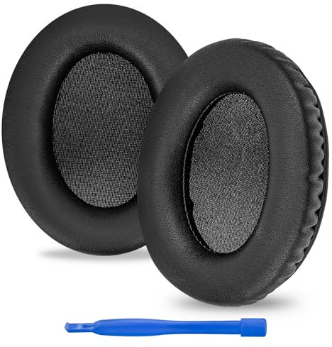 Replacement Ear Pads for HyperX Cloud II/Cloud III/Mix/Alpha/Cloud Flight/Stinger 2 Headphones, Headset Earpads (Protein Leather/Black)