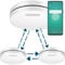 Aroha Smart Connect & Link Détecteur de Fumée Interconnecté WiFi - Batterie de 10 Ans - Alarme Incendie Connecté avec Smart Life & Tuya - 3 pièces