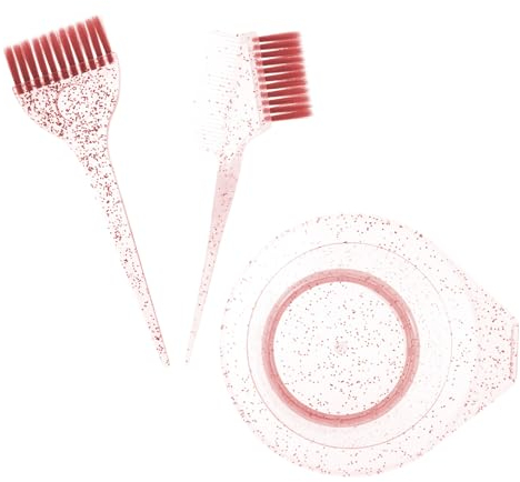 Housoutil Juego de Pinceles para Teñir El Cabello Cuenco para Mezclar Kit de Herramientas para Teñir El Cabello con Purpurina Pincel para Teñir para Uso en El Salón de Belleza en Casa