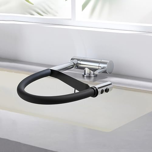 XJTNLB Robinet Cuisine Inclinable avec Douchette Chrome Mitigeur Evier Sous Fenetre Mitigeur Evier Flexible Douchette Robinetterie Cuisine Pliable