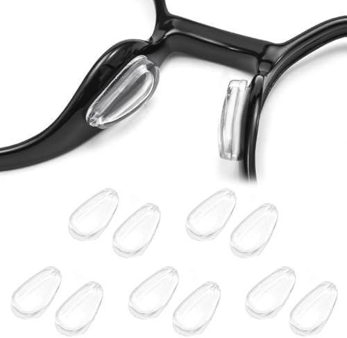 AYVRUOP Naselli per Occhiali Silicone, Naselli per Occhiali Antiscivolo Occhiali Silicone, Nasello per Occhiali, Nasello Antiscivolo Comodi per d'Aria, Naselli Adesivi per Occhiali, 5 paia