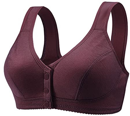 Generico Coppe Seno per Abiti Reggiseno Invisibile Adesivo Womens No Front Close Reggiseno T Back Plus Size Reggiseno Sfoderato Senza Cuciture per Busto Grande Reggiseno Senza Ferretto (B, 42)