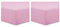 Lot de 2 Draps Housses Rose 180x200 cm 100% Coton: 57 Fils Bonnet de 30 cm
