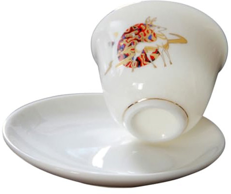 Cabilock Taza De Cerámica Blanca Con Borde Dorado Té Vintage Para Hogar y Cocina