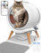 HoneyGuaridan Arenero Gatos Autolimpiable, Caja de Arena Automática con Control App, Arenero Automático, 63L WC Gato, IPX5 Resistente al Agua/Olores/Sensor Seguridad/Multi-Gatos/Silenciosa