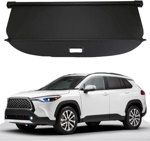 LANAZU Einziehbarer Auto Laderaumabdeckung für Toyota Yaris Cross 2023 2024 2025, Kofferraum Schutz Abdeckung Frachtabdeckungen Aufbewahrung ZubehöR