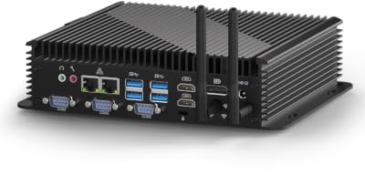 Industrie Mini PC Industrial Computer Core i5 1235U(10C/12T), 9-36V DCIN | 6x RS232/RS485 COM, 2x 2,5G LAN, Mini PC 32GB DDR5 512GB SSD, 2x HD, DP, WiFi6, Win 11 Pro Embedded PC 7x 24-Stunden-Betrieb
