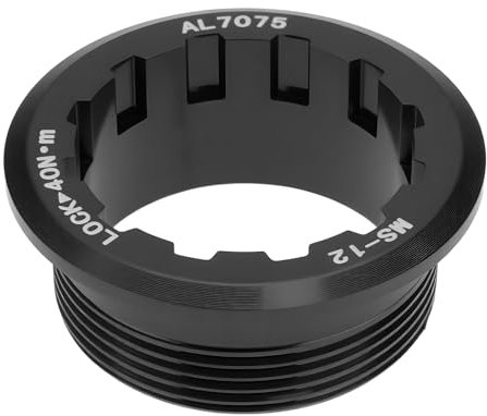 Be In Your Mind Fahrradkassettenschloss Ring kompatibel mit Shimano Micro Spline 12-Gang M7100 M6100 M8100, Schwarz